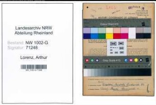 Entnazifizierung Arthur Lorenz, geb. 15.03.1890 (Schneider)