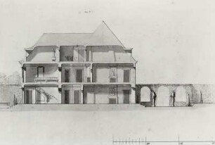 Radebeul, Wackerbarths Ruhe, Palais: Querschnitt