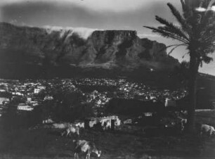 Tafelberg in Kapstadt : Blick auf Kapstadt. Im Bildhintergrund der Tafelberg