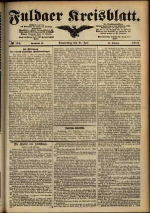 Ausgabe vom Donnerstag, den 21. Juli 1910.