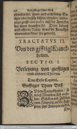 Tractatus II. Von den gifftige[n] Kranckheiten