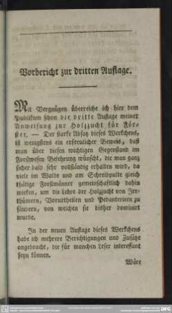 Vorbericht zur dritten Auflage