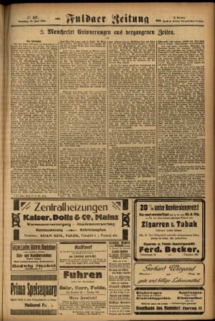 Zweite Ausgabe vom Samstag, den 19. Juli 1924.