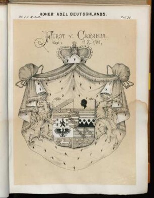 Taf. 35. Fürst v. Caraffa. Dipl. v. 13.X.1708