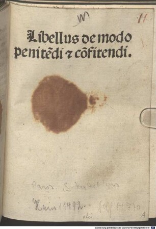 De modo poenitendi et confitendi : mit Kommentar 'Praesens libellus ...' und Interlinearglossen. Mit einem Anhang kommentierter lat. Verse über die katechetischen Stücke