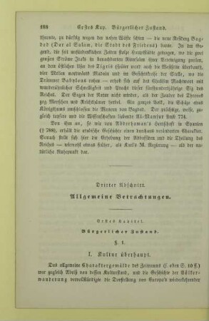 Dritter Abschnitt. Allgemeine Betrachtungen
