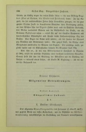 Dritter Abschnitt. Allgemeine Betrachtungen