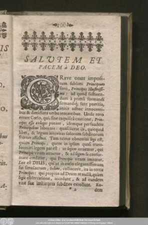 Salutem Et Pacem à Deo.