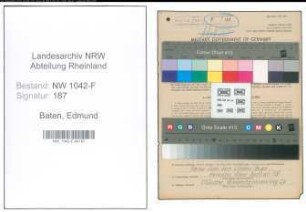 Entnazifizierung Edmund Baten , geb. 27.07.1921 (Zollangestellter)
