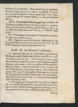 Cap. III. De Syntaxi Verborum.