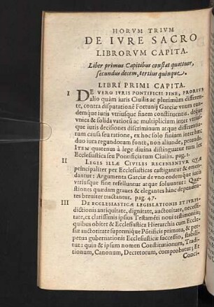 De Iure Sacro librorum capita.