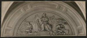 Das Urteil : Das Urteil . Relief (vor 1895; N. Geiger). Leipzig, Reichsgericht, Wartehalle, Nordostseite