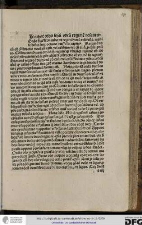 Ordo huius libri iubet ut regimen vocum reseretur id est manifestetur in hoc octacvo huius libri capite