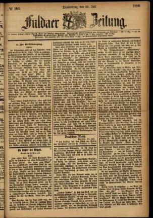 Ausgabe vom Donnerstag, den 22. Juli 1886.