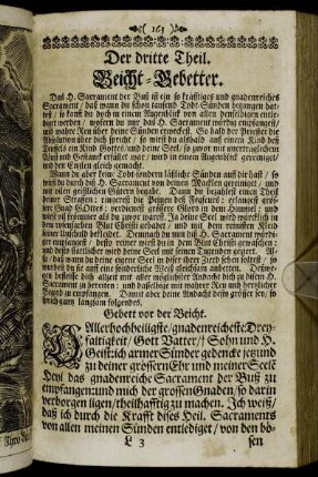 Der dritte Theil. Beicht-Gebetter.