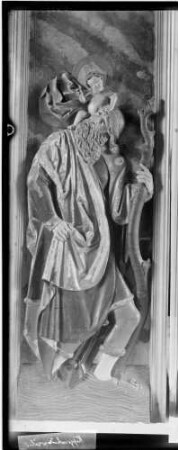 Kippenheimweiler Kapelle Sankt Blasius Holzrelief Heiliger Christopherus (um 1500)