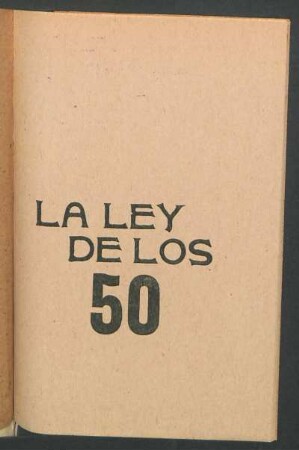 La ley de los cincuenta