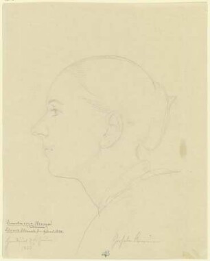 Gisela von Arnim, im Profil nach links