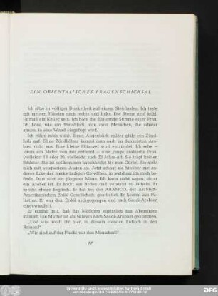 Ein Orientalisches Frauenschicksal