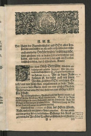Die Ruhe nach der Unruhe. [Leichenpredigt auf Johann Joachim Schöpffer]