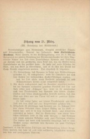 Sitzung vom 21. März.