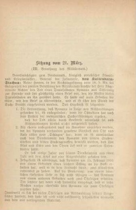 Sitzung vom 21. März.