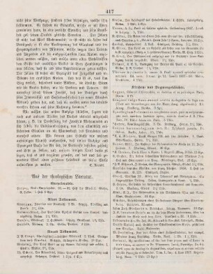 417-418 Aus der theologischen Literatur
