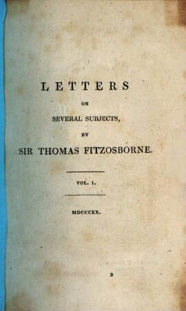 Letters on several subjects. 1