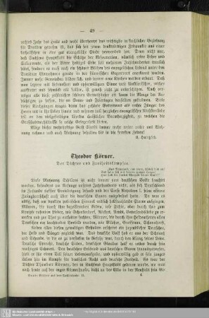 Theodor Körner : Der Dichter und Freiheitskämpfer