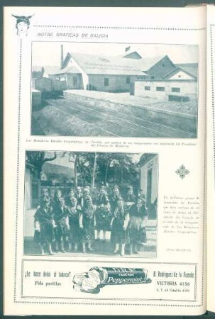[Retrato de] Un bellísimo grupo de rapaciñas de Porriño [...]