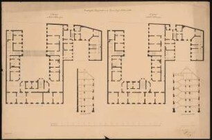 Wohnhaus Knoblauch Oranienstraße 101/102, Berlin-Kreuzberg: Grundrisse, Querschnitt