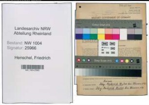 Entnazifizierung Friedrich Henschel , geb. 22.08.1890 (Maschinist)