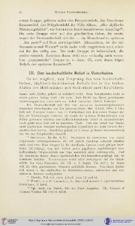 III. Das landschaftliche Relief in Unteritalien
