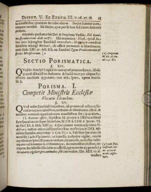 Sectio Porismatica.