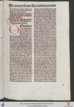 De diversitate sacramentorum.