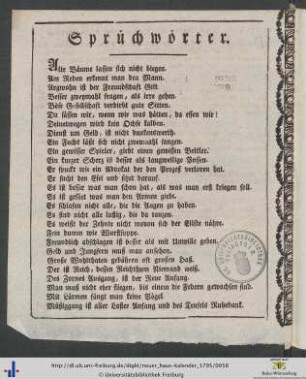 Sprichwörter.