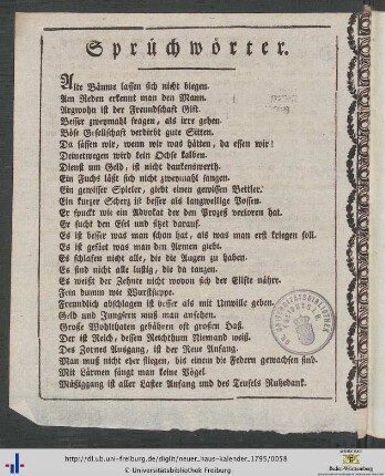 Sprichwörter.