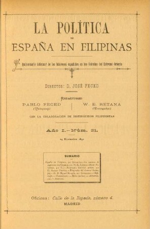 Núm. 21. 24 Noviembre 1891