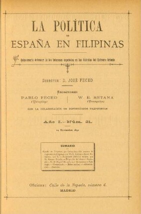 Núm. 21. 24 Noviembre 1891