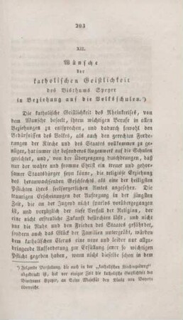 303-313 Wünsche der katholischen Geistlichkeit des Bisthums Speyer in Beziehung auf die Volksschulen