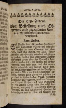 991-1003, Der Erste Articul. - Der ander Articul.