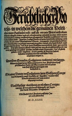 Gerichtliche Proceß
