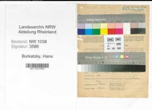 Entnazifizierung Hans Burkatzky , geb. 02.04.1907 (Ingenieur)