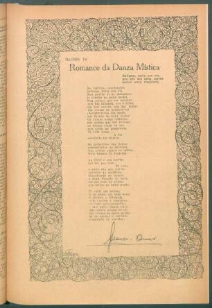 Glosa IV : Romance da Danza Mística