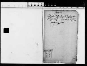 Deputate und Silbergeschirr des Landgrafen Johann v. Hessen-Braubach