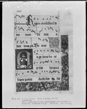 Antiphonarium — Initiale E, darin der heilige Stephanus