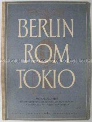 Kulturpolitsche Monatszeitschrift der faschistischen Achsenmächte (in deutscher und italienischer Sprache)