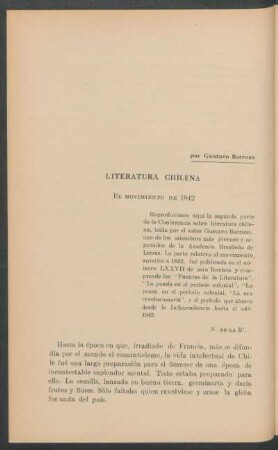 El movimiento de 1842
