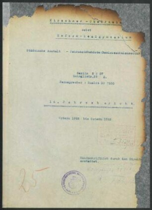 1925/26: Jahresbericht Ostern ... bis Ostern ... - 1925/26