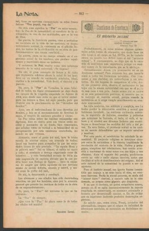 Cuestiones de enseñanza : El misterio sexual